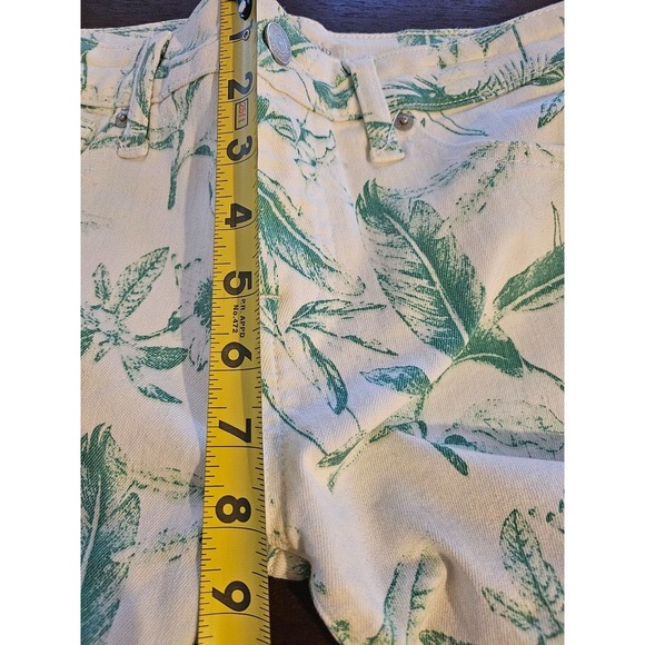 Lucky Brand Jeans Green White Tropical Low Rise Crop Lolita Size 6/28 - Picture 9 of 9